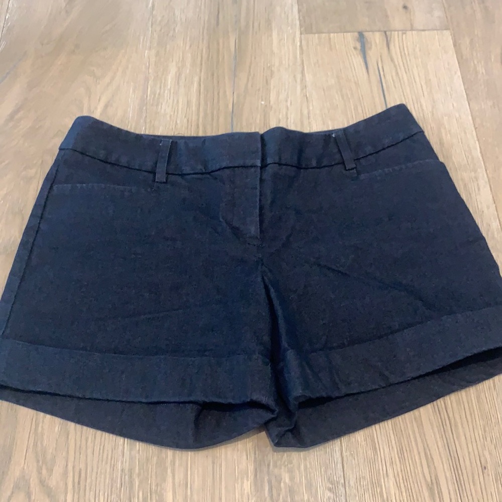 Dark denim chino shorts